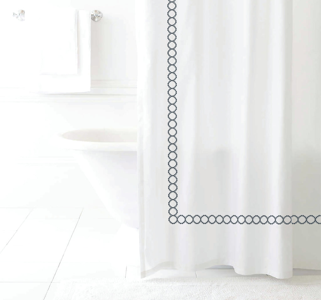 Clean Design Home® Savoy  Cotton Shower Curtain