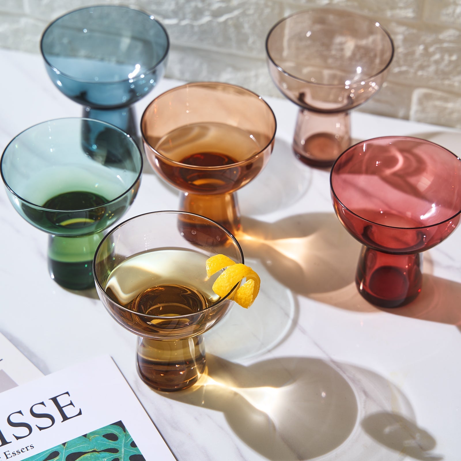 Tonal Margarita Cocktail Glassware, Set of 6