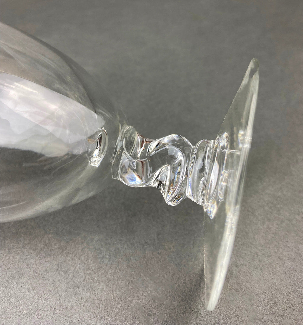 Vintage Contour Clear by Fostoria Crystal Juice Glasses with S Shaped Stem. Set of Five Small Stemware. Collectible Glassware. Fine Dining.