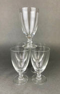 Vintage Contour Clear by Fostoria Crystal Juice Glasses with S Shaped Stem. Set of Five Small Stemware. Collectible Glassware. Fine Dining.