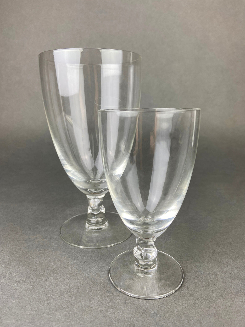 Vintage Contour Clear by Fostoria Crystal Juice Glasses with S Shaped Stem. Set of Five Small Stemware. Collectible Glassware. Fine Dining.